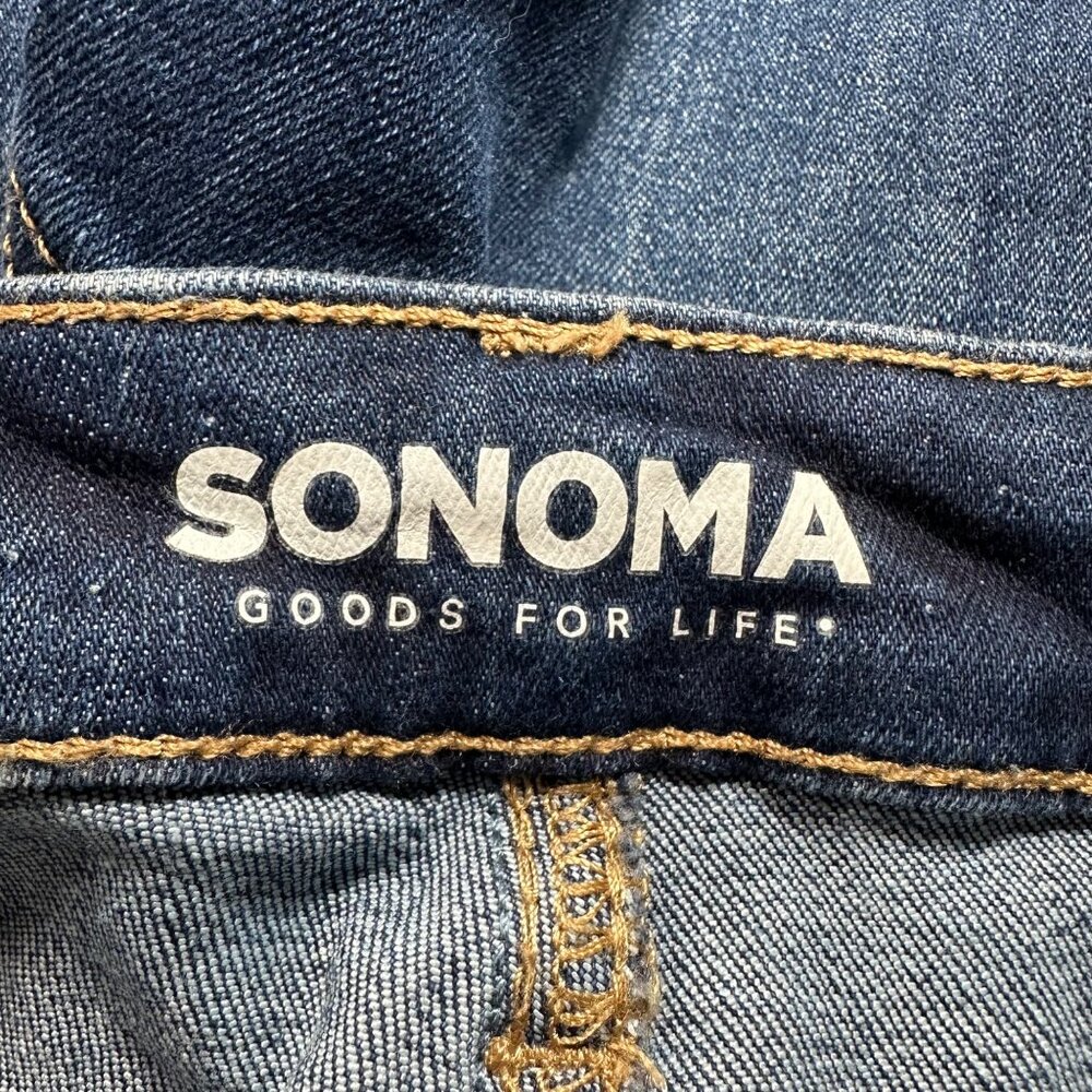 Sonoma Womens Bermuda Denim Shorts Size 16 Jorts Cotton Blend Vacation Beach - Picture 3 of 11